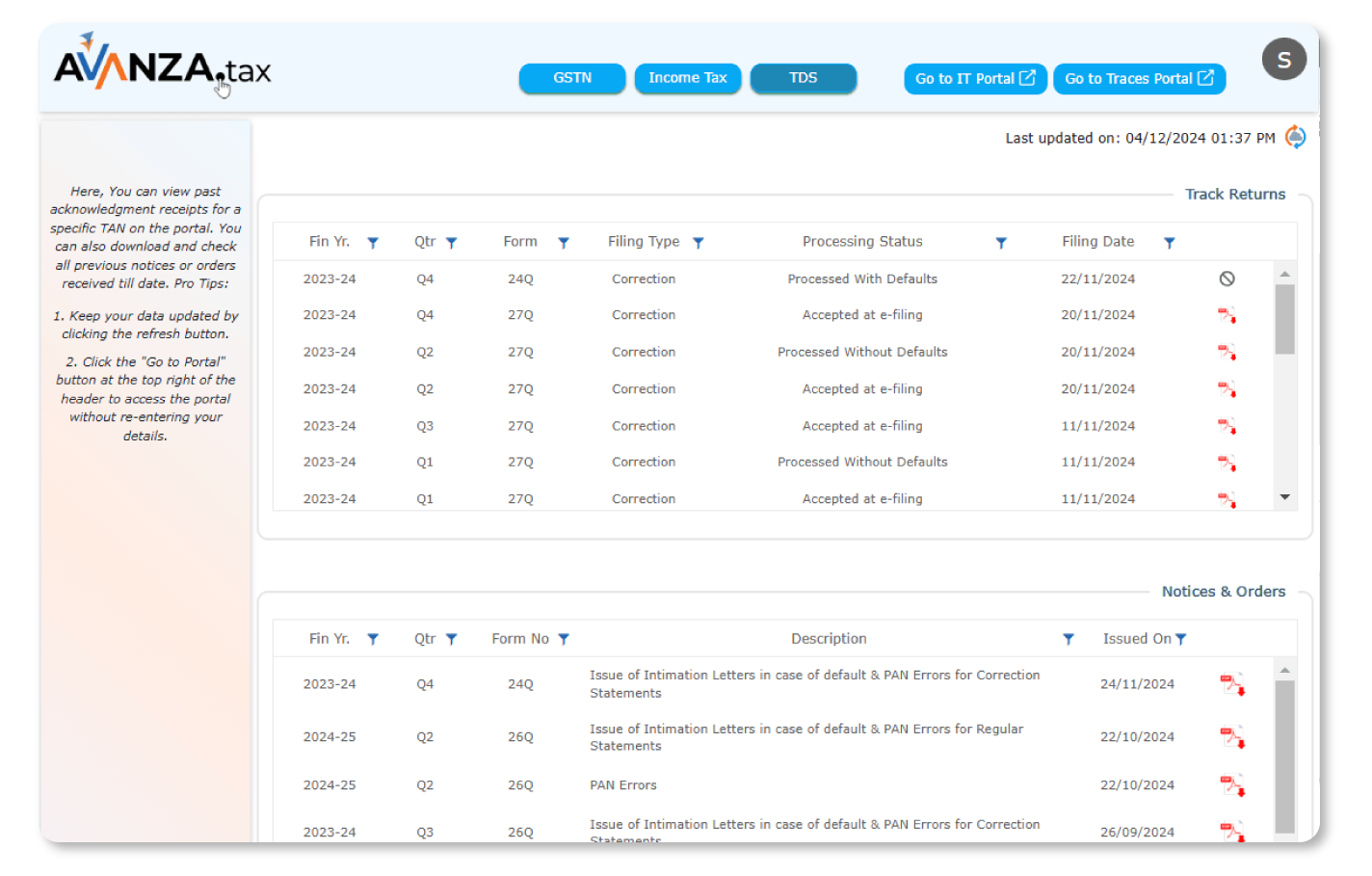 TDS Data Management